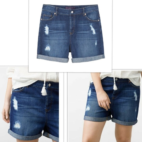 VIOLETA JEAN SHORTS SIZE 14 - Picture 1 of 8